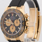 2022 PAPERS Rolex Daytona NEWMAN Black 18K Yellow Gold Oysterflex 116518 LN BOX