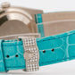 NEW 2025 PAPERS Rolex Day-Date PAVE DIAMOND TURQUOISE ROMAN 36mm 128159RBR BOX