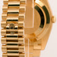2025 PAPERS Rolex Day-Date President 40mm GREEN ROMAN 18K Yellow Gold 228238 BOX