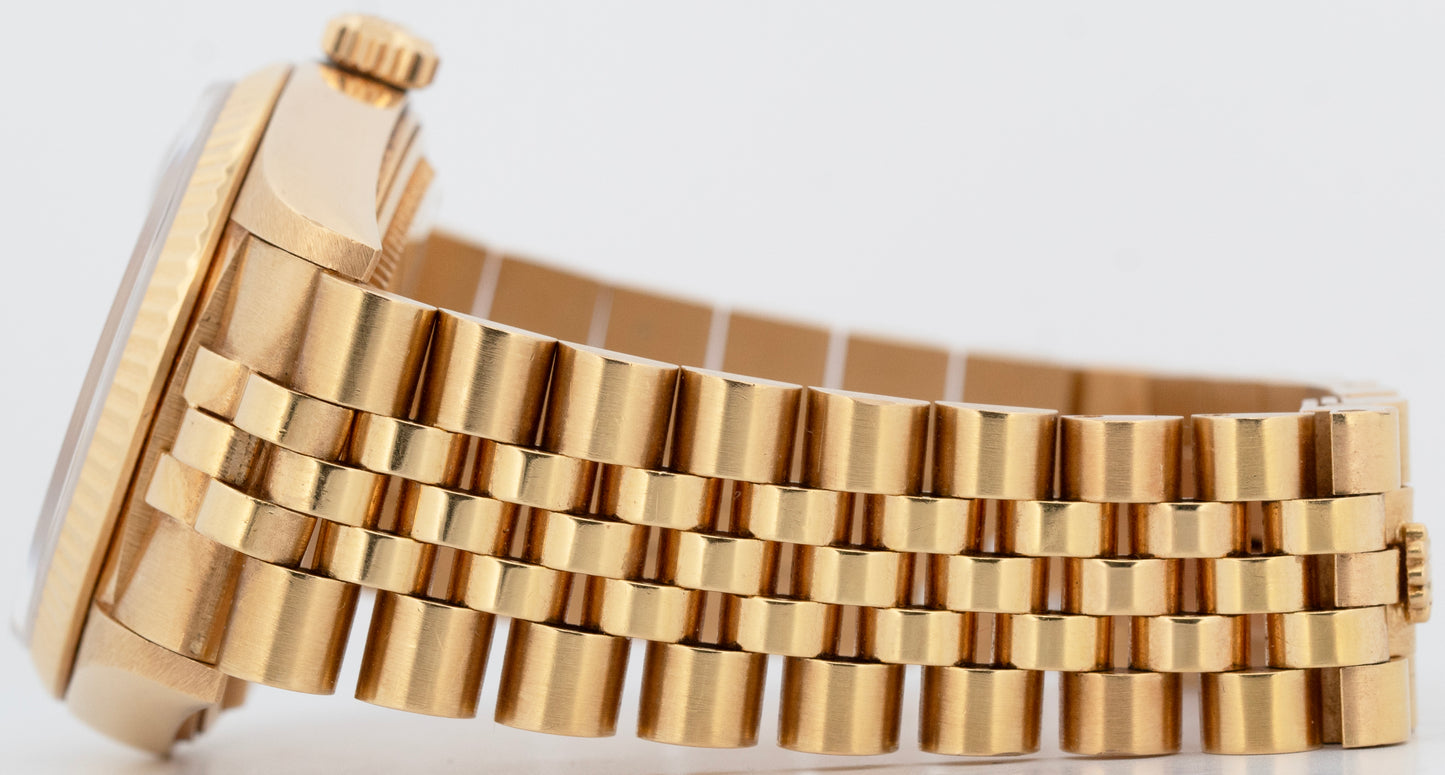 UNPOLISHED Rolex Day-Date CANDLESTICK PATINA DIAL Jubilee Gold 36mm Watch 18038