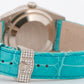 NEW 2025 PAPERS Rolex Day-Date PAVE DIAMOND TURQUOISE ROMAN 36mm 128159RBR BOX