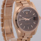 2018 PAPERS Rolex Day-Date President CHOCOLATE Brown 18K Gold 36mm 118235 BOX