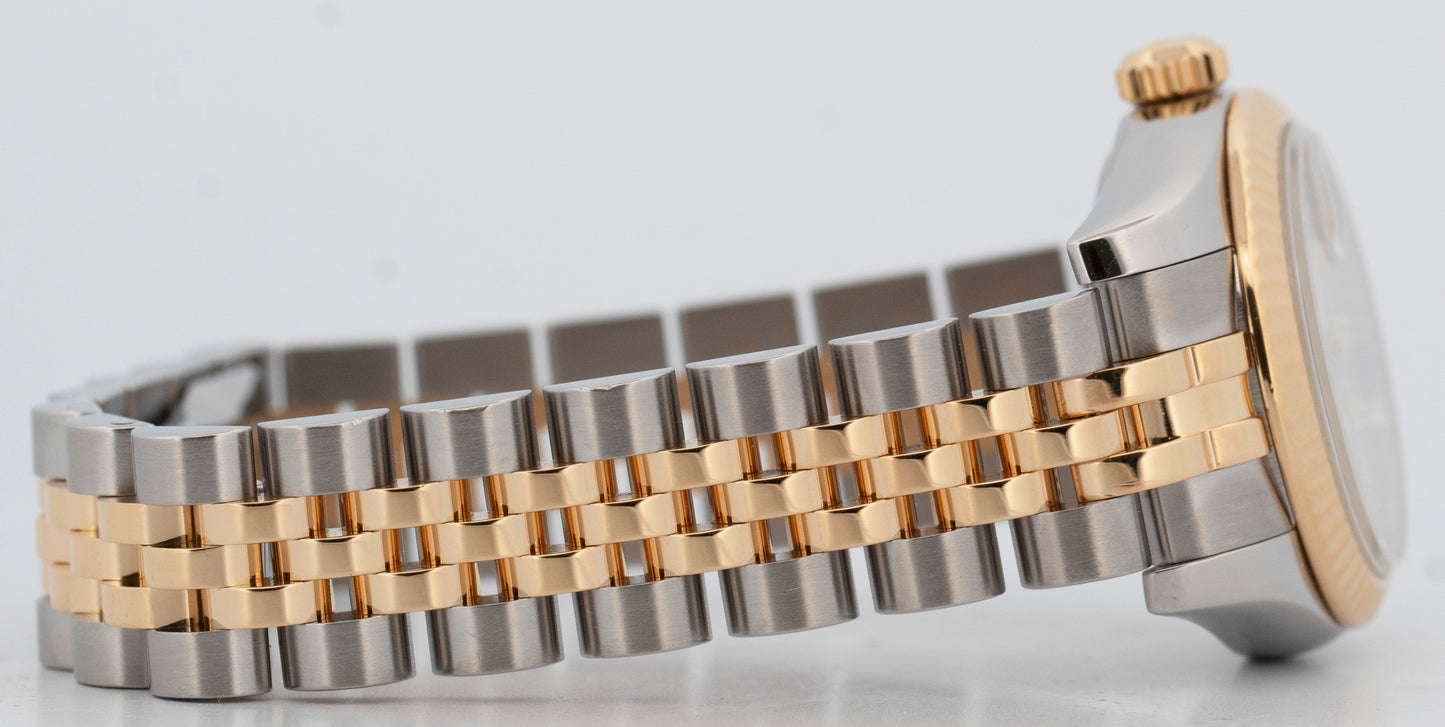 Rolex DateJust Two-Tone MOP DIAMOND Yellow Gold Steel Jubilee 26mm 179173 Watch