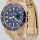 2024 PAPERS Rolex Submariner Date 41 BLUE 18K Yellow Gold 41mm 126618 LB BOX