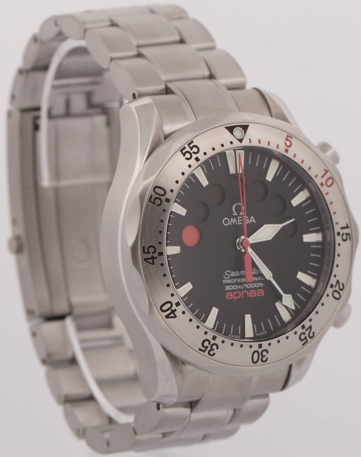 PAPERS Omega Seamaster APNEA JACQUES MAYOL Black Steel 41.5mm 2595.50 Watch BOX