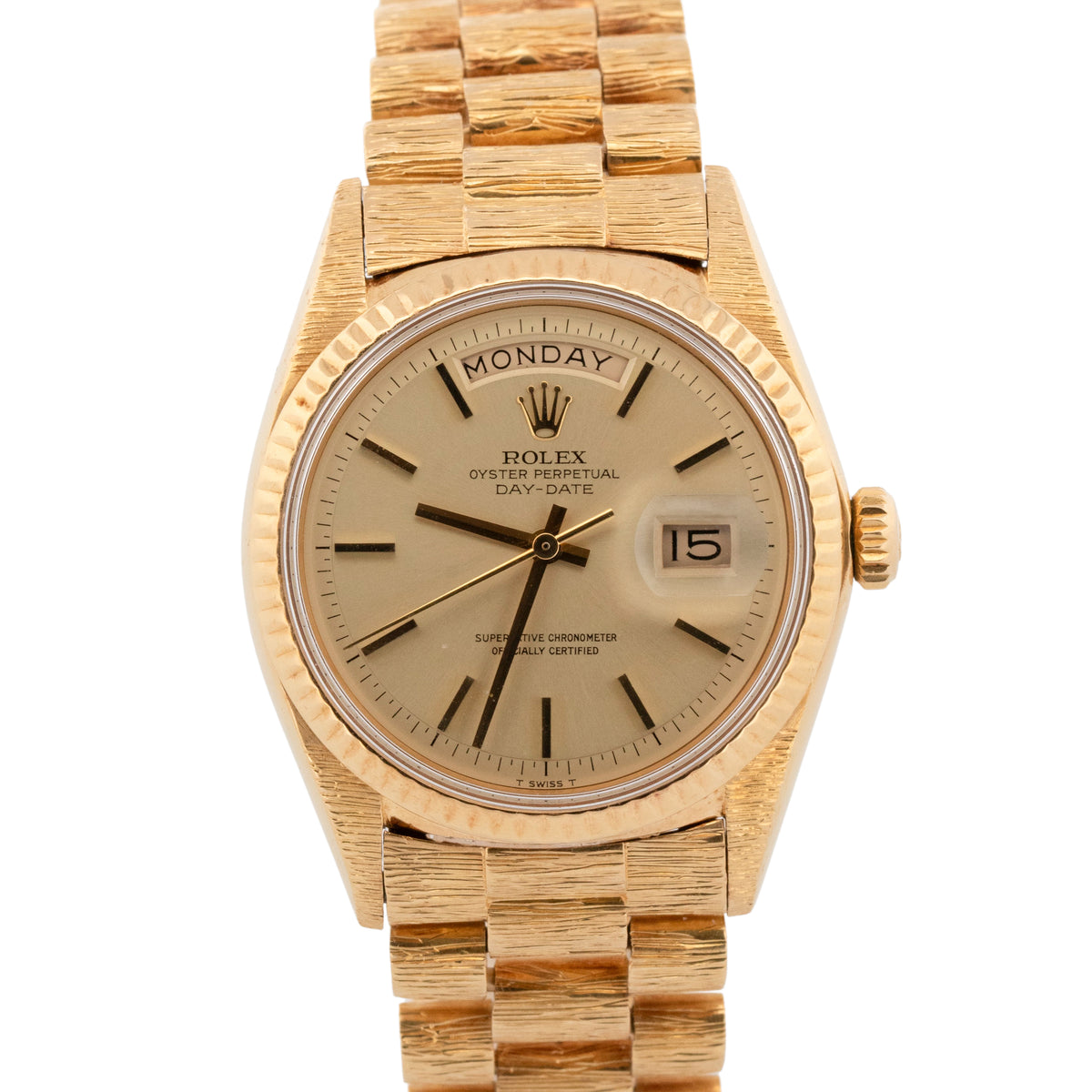 Rolex Day-Date President 1803 Bark Champagne 18K Yellow Gold 36mm Watch