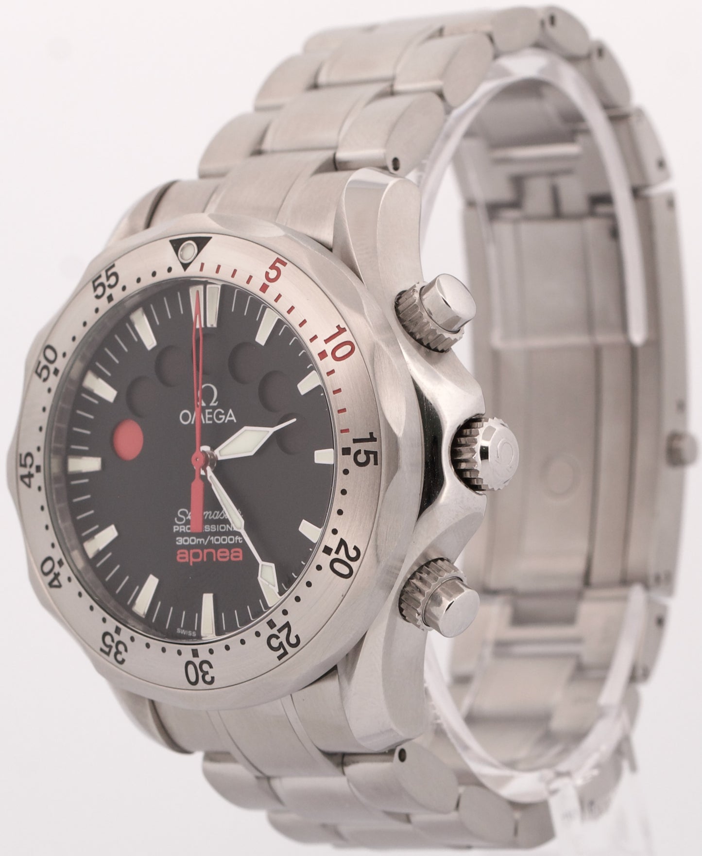 PAPERS Omega Seamaster APNEA JACQUES MAYOL Black Steel 41.5mm 2595.50 Watch BOX