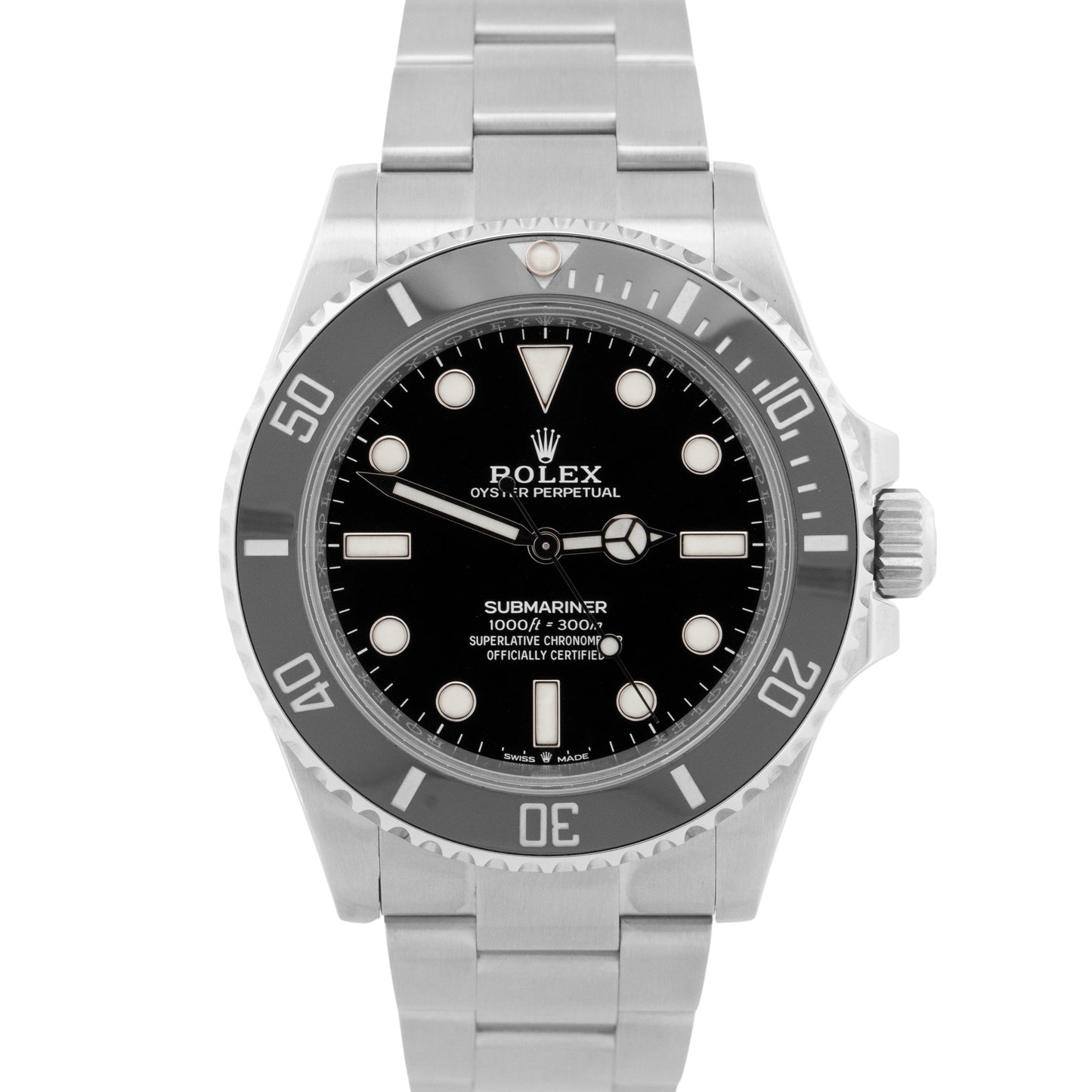 2023 PAPERS Rolex Submariner No-Date BLACK Steel 41mm 124060 LN Watch BOX