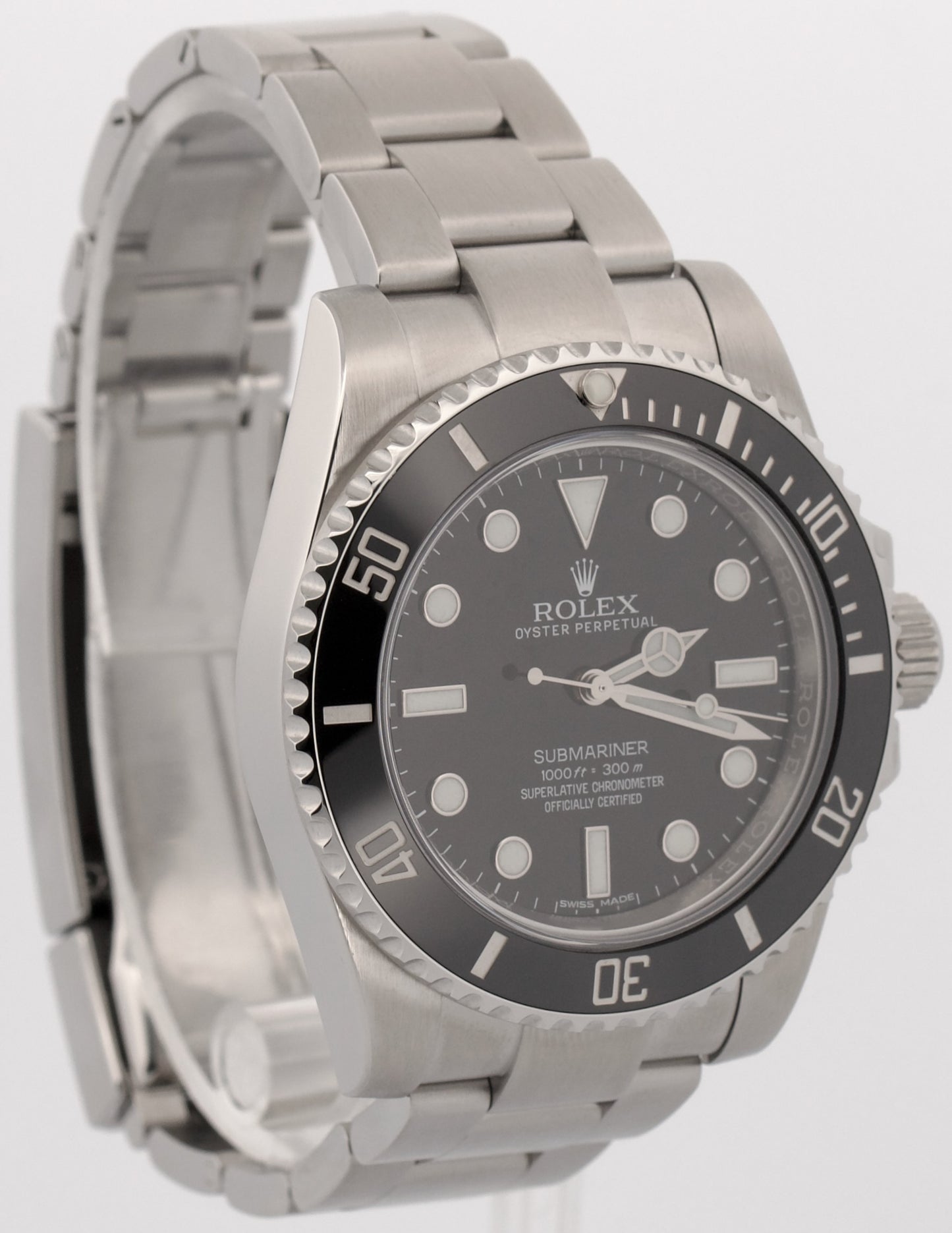 2017 PAPERS Rolex Submariner No-Date 40mm BLACK Ceramic Steel 114060 LN BOX