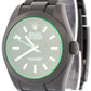 PAPERS Rolex Milgauss PVD BLACK Green 40mm LABEL NOIR Steel Watch 116400 BOX