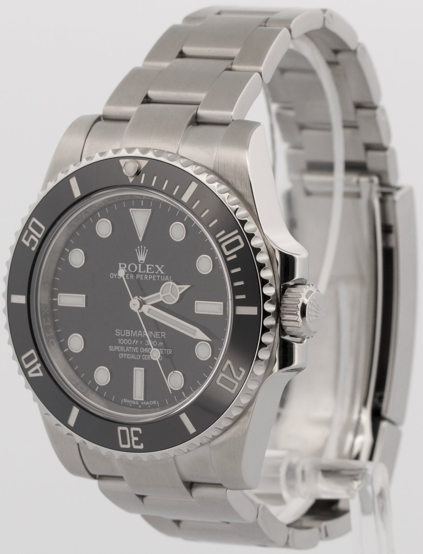 2017 PAPERS Rolex Submariner No-Date 40mm BLACK Ceramic Steel 114060 LN BOX