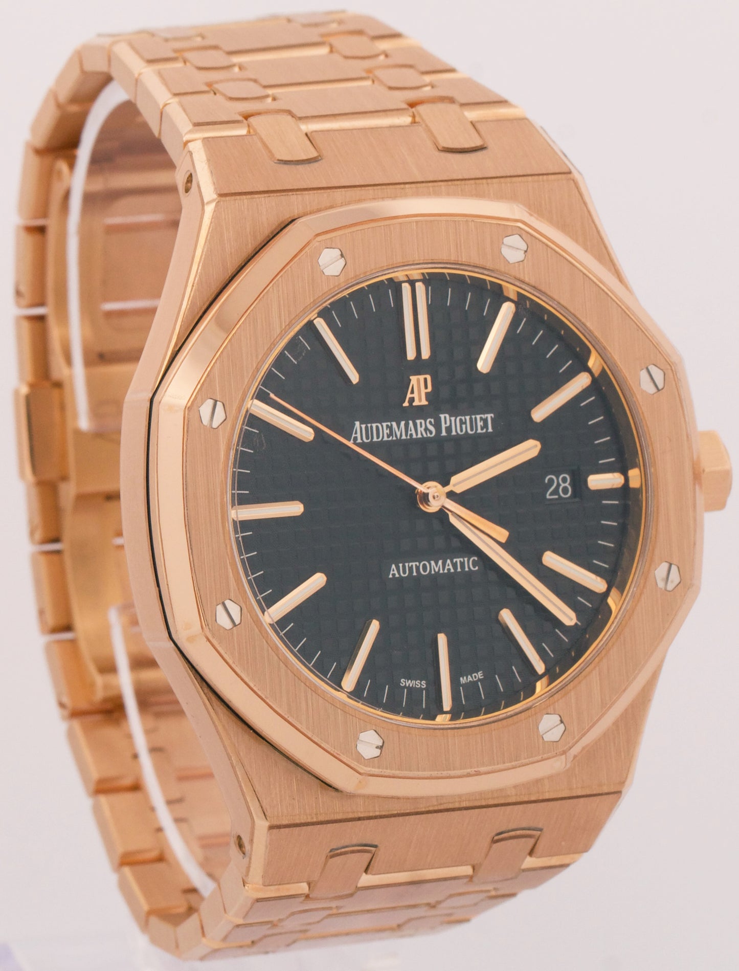 PAPERS Audemars Piguet Royal Oak 41mm BLACK 18K Gold 15400OR.OO.122OR.01 BOX