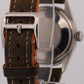 1971 Rolex DateJust 36mm SILVER Stainless Steel Engine-Turned Leather Watch 1603