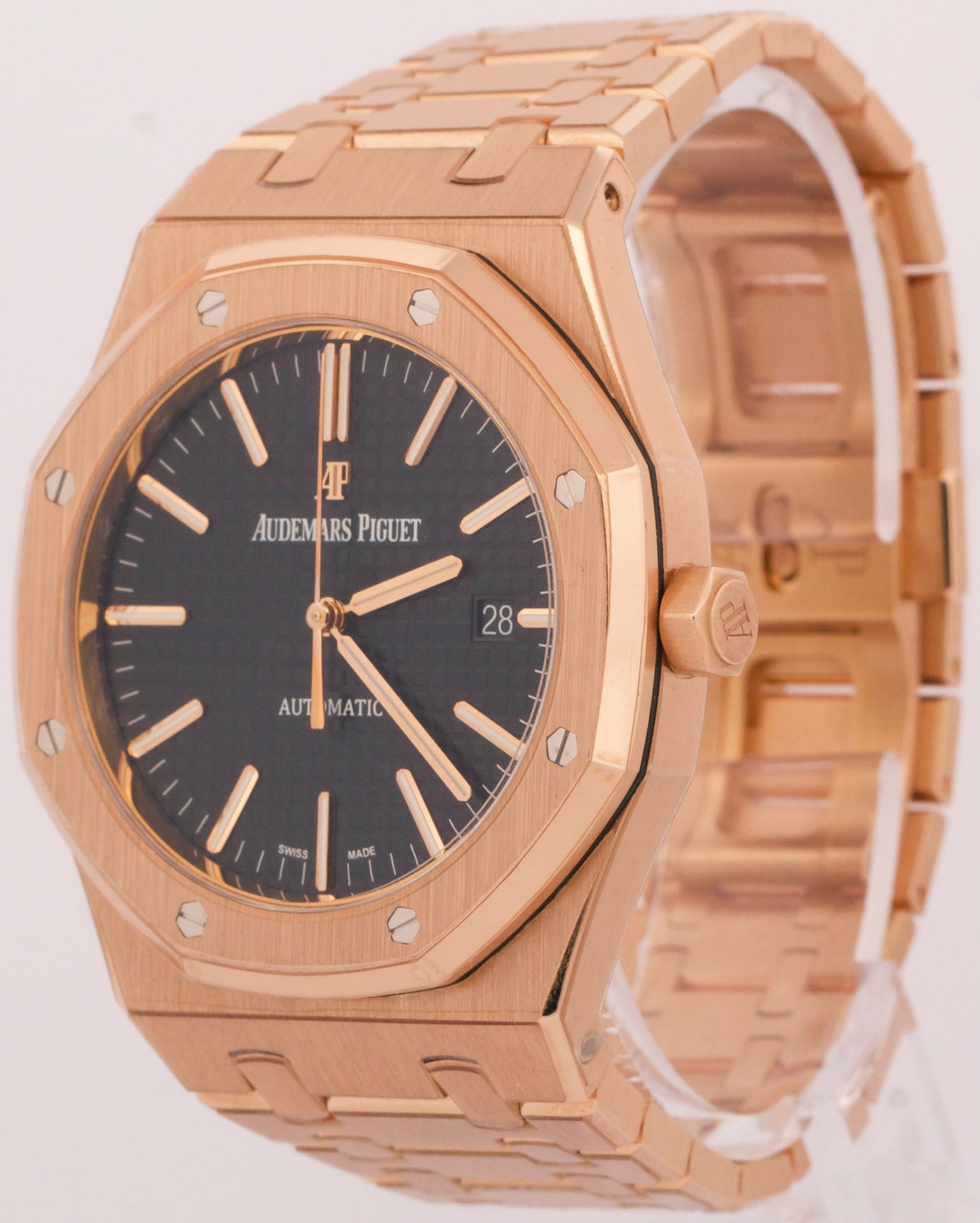 PAPERS Audemars Piguet Royal Oak 41mm BLACK 18K Gold 15400OR.OO.122OR.01 BOX