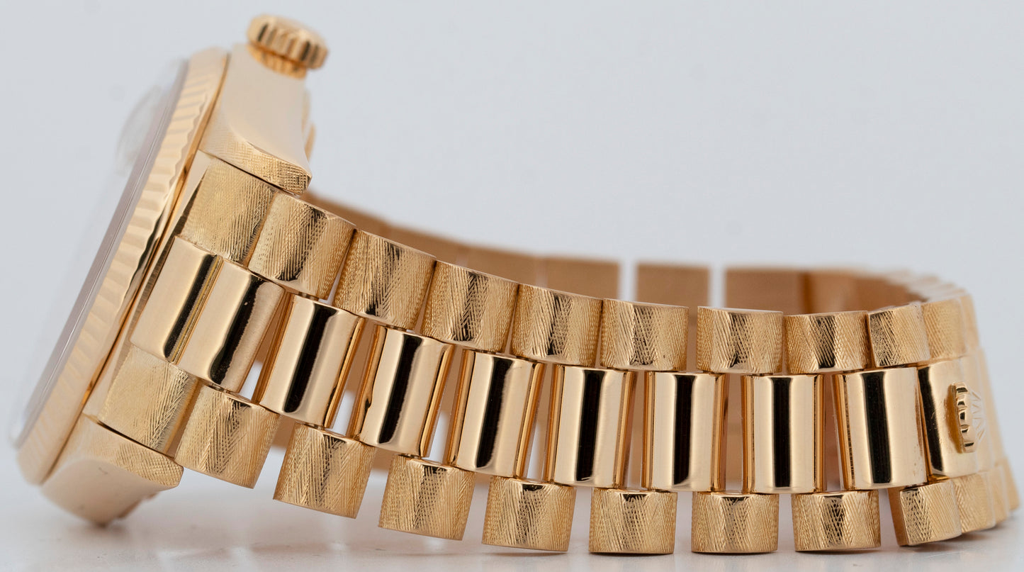 Rolex Day-Date President FLORENTINE Champagne 36mm 18K Yellow Gold Watch 18038