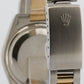 Rolex Oyster Perpetual Date 34mm WHITE ROMAN 18K Steel Engine-Turned 15233 Watch