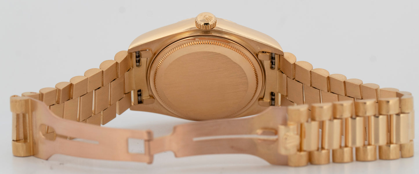 Rolex Day-Date President FLORENTINE Champagne 36mm 18K Yellow Gold Watch 18038