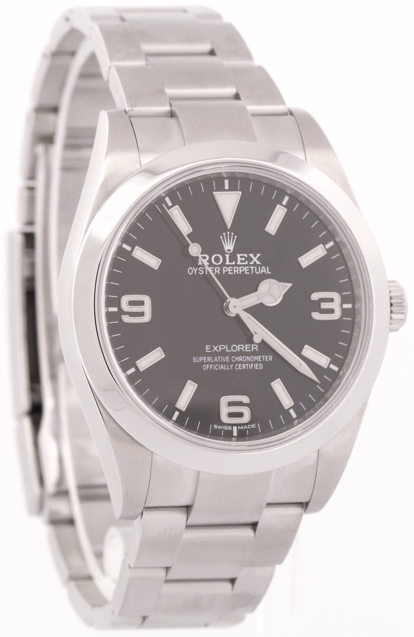 MINT PAPERS Rolex Explorer I Black MK2 Steel 39mm Stainless Steel 214270 BOX