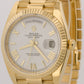 PAPERS Rolex Day-Date President 40mm WHITE ROMAN 18K Gold Fluted 228238 BOX