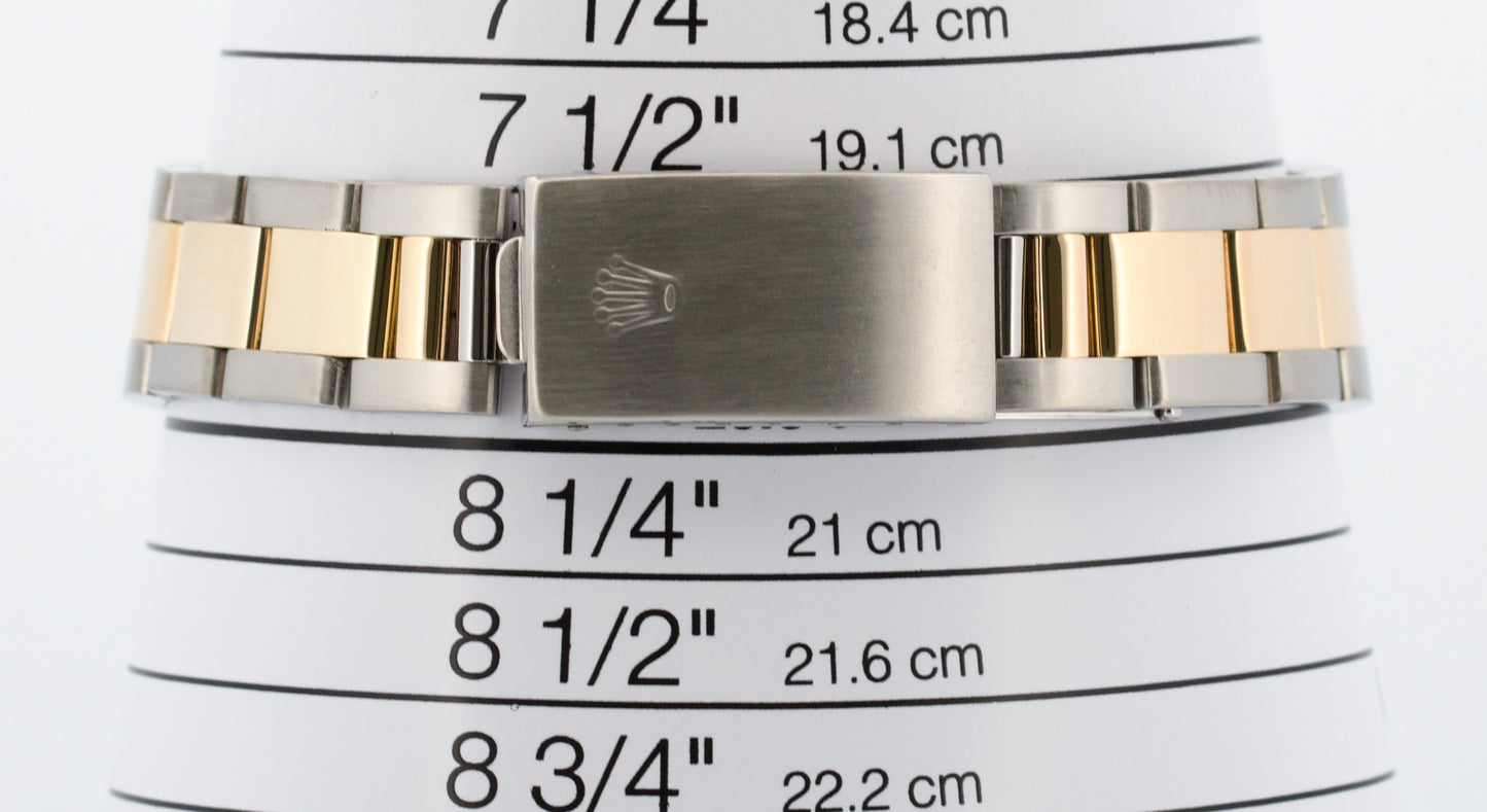 Rolex Oyster Perpetual Date 34mm WHITE ROMAN 18K Steel Engine-Turned 15233 Watch