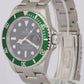 NOS STICKERED Rolex Submariner Date KERMIT Green Steel 40mm 16610 Watch BOX