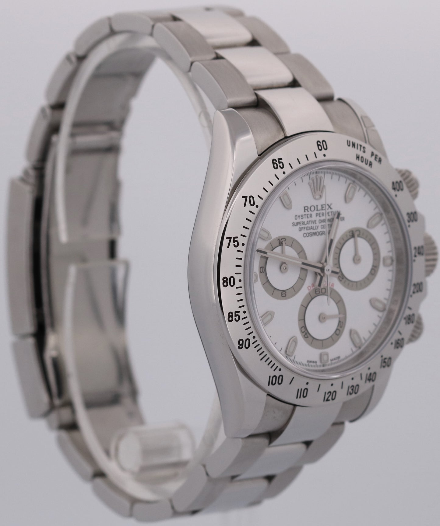 UNPOLISHED 2011 PAPERS Rolex Daytona Cosmograph APH WHITE Steel 40mm 116520 BOX