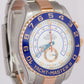 PAPERS Rolex Yacht-Master II 44mm BLUE HANDS 18K Rose Gold Steel 116681 BOX