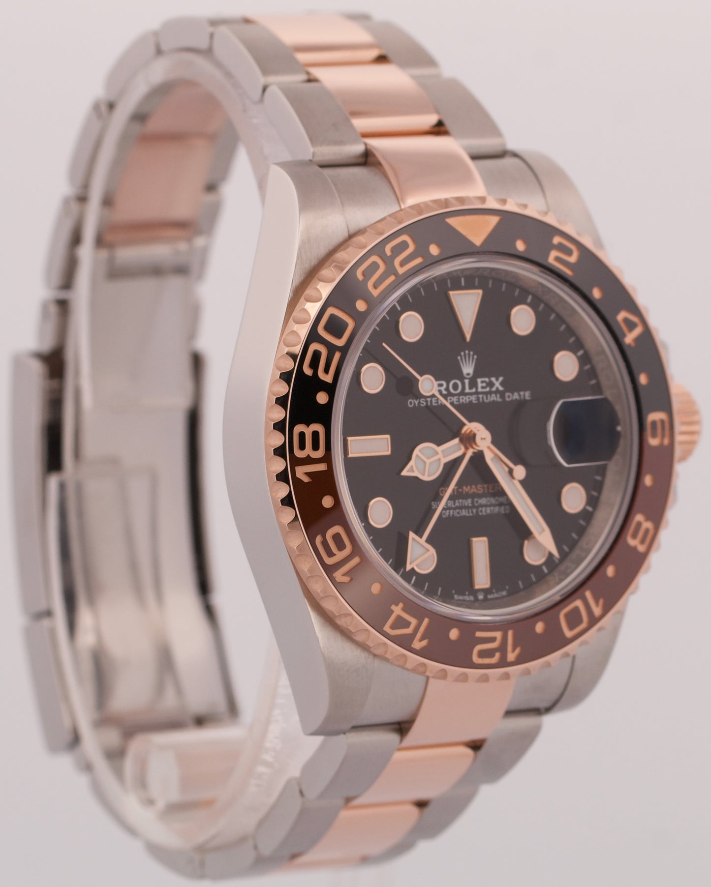 2022 PAPERS Rolex GMT-Master II Black ROOT BEER Two-Tone 40mm 126711 CHNR BOX