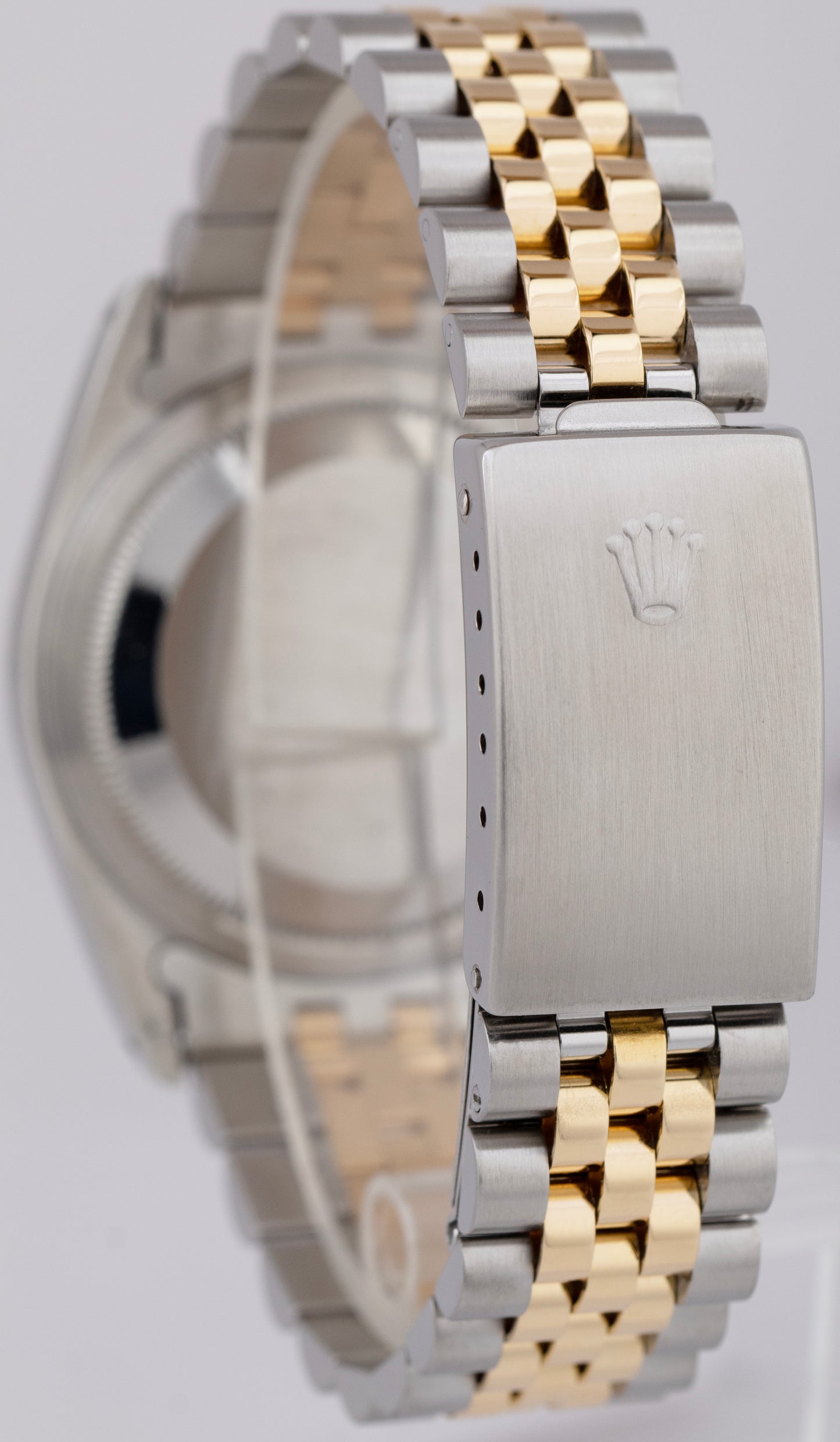 PAPERS Rolex DateJust 36mm PAPERS Silver Yellow Gold Stainless Watch 16233 BOX