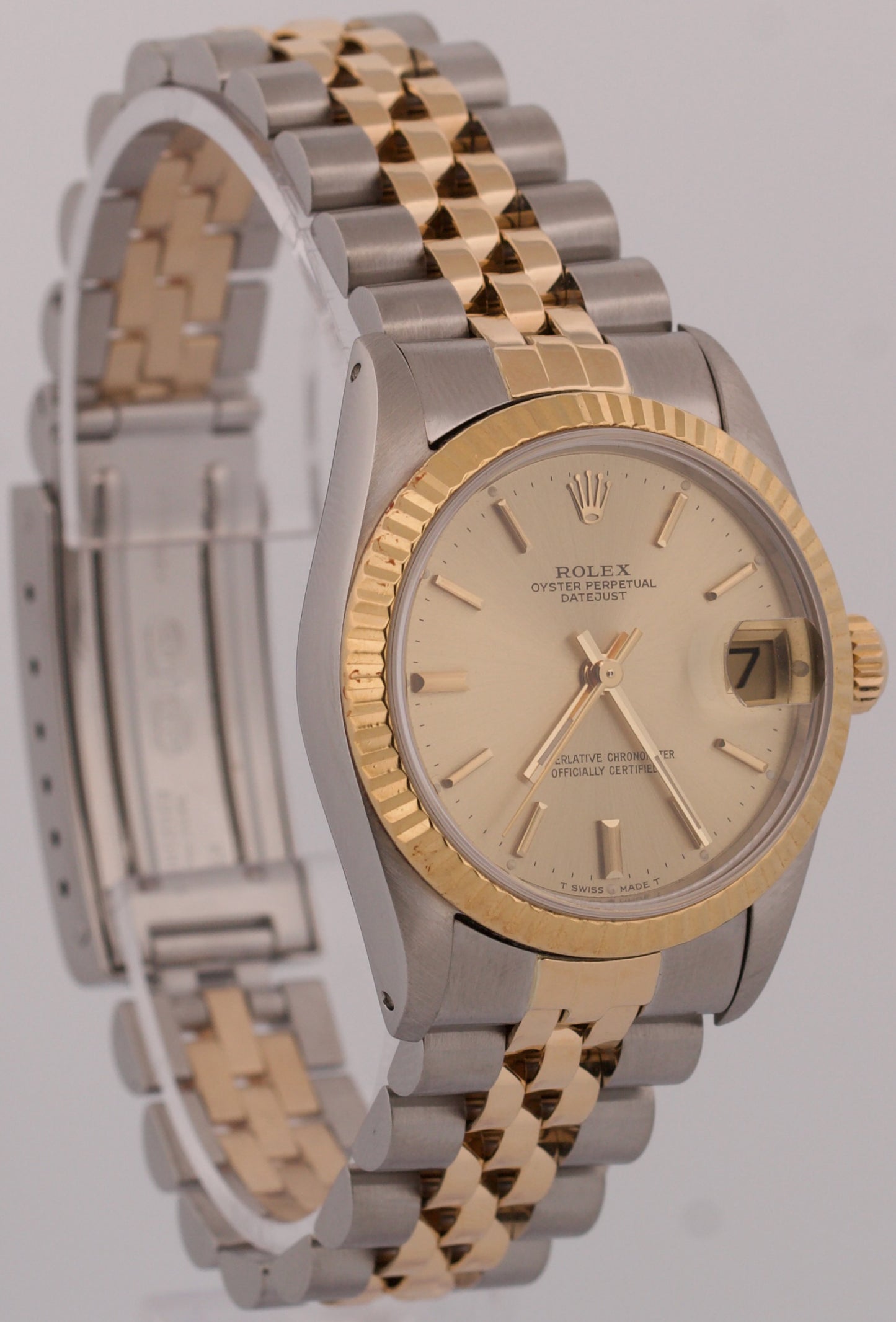 1987 Rolex DateJust Midsize CHAMPAGNE Two-Tone Gold Steel JUBILEE 31mm 68273