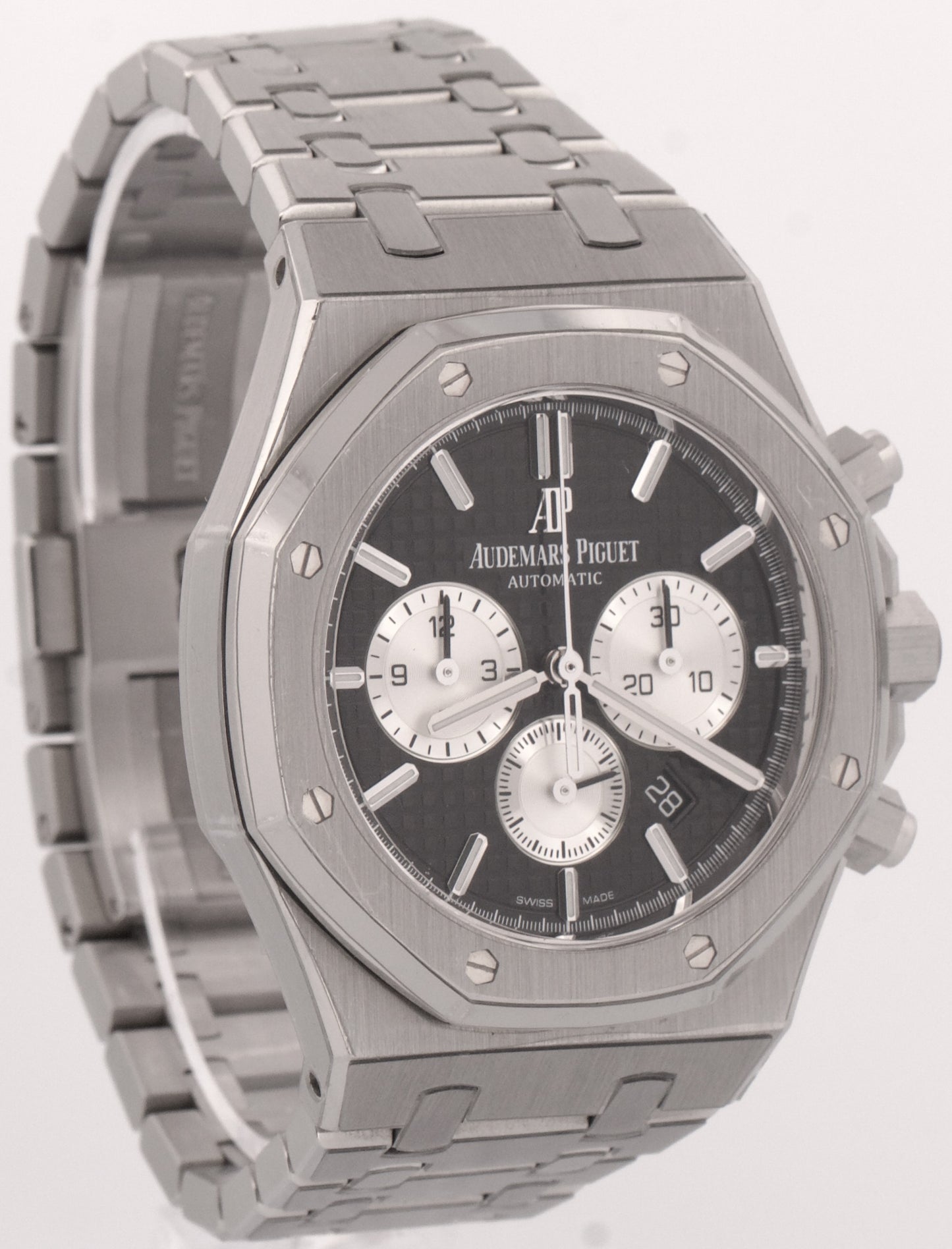 PAPERS Audemars Piguet Royal Oak Chronograph BLACK 41mm Steel 26331ST BOX