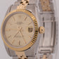 1987 Rolex DateJust Midsize CHAMPAGNE Two-Tone Gold Steel JUBILEE 31mm 68273