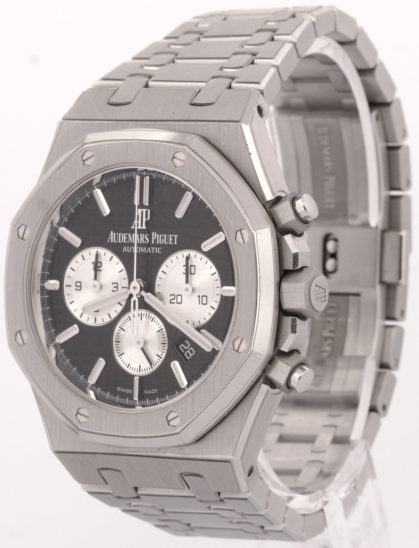 PAPERS Audemars Piguet Royal Oak Chronograph BLACK 41mm Steel 26331ST BOX