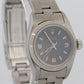 Ladies Rolex Oyster Perpetual BLUE Engine Turned 24mm NO-HOLES Watch 67230