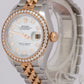 PAPERS Rolex DateJust MOP DIAMOND 28mm Steel JUBILEE 18K Rose Gold 279381RBR BOX