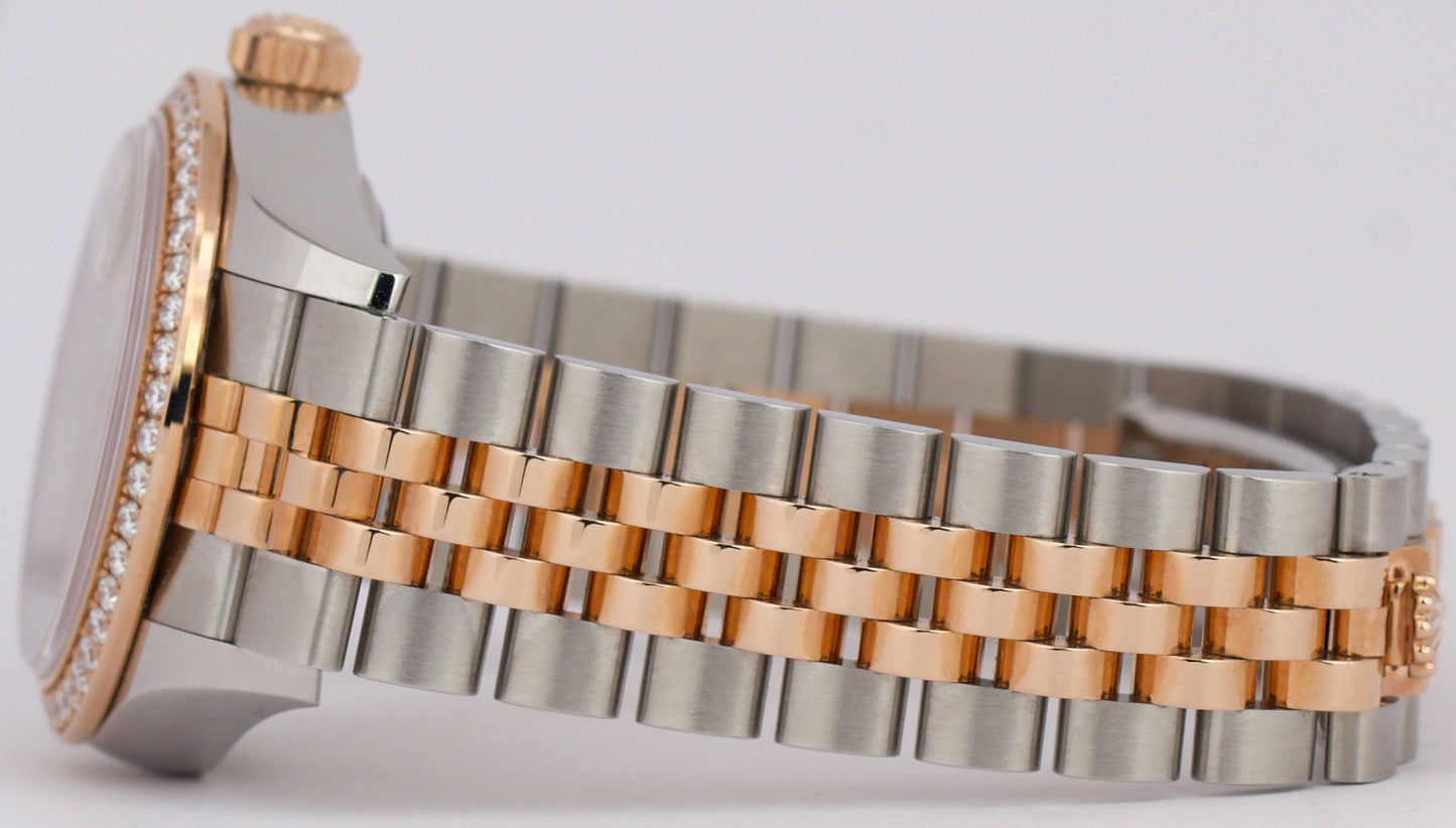 PAPERS Rolex DateJust MOP DIAMOND 28mm Steel JUBILEE 18K Rose Gold 279381RBR BOX