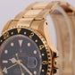 UNPOLISHED 1990 PAPERS Rolex GMT-Master II Black 40mm Yellow Gold 16718 BOX