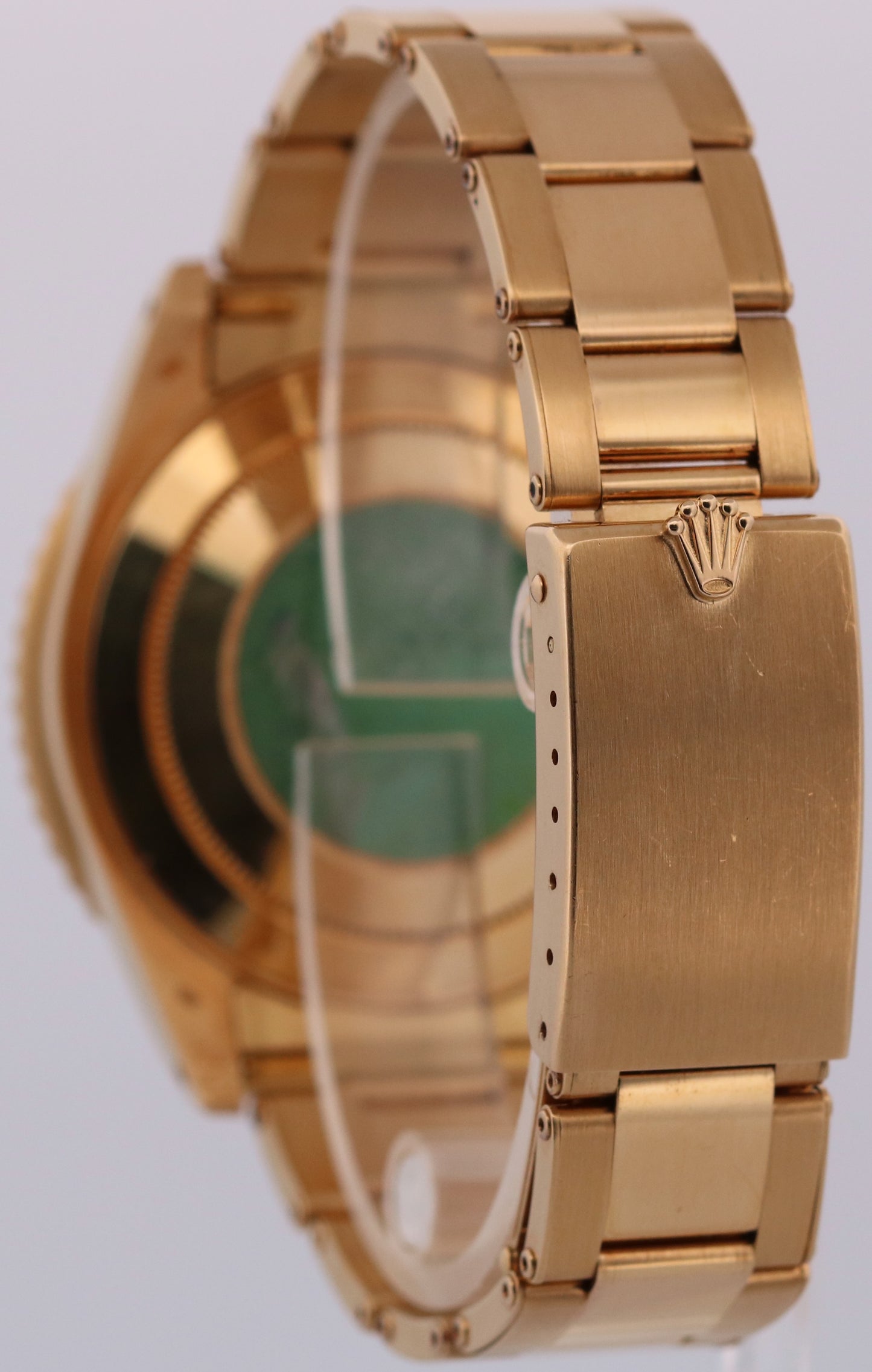 UNPOLISHED 1990 PAPERS Rolex GMT-Master II Black 40mm Yellow Gold 16718 BOX