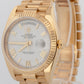 PAPERS Rolex Day-Date President 40mm WHITE ROMAN 18K Yellow Gold 228238 BOX
