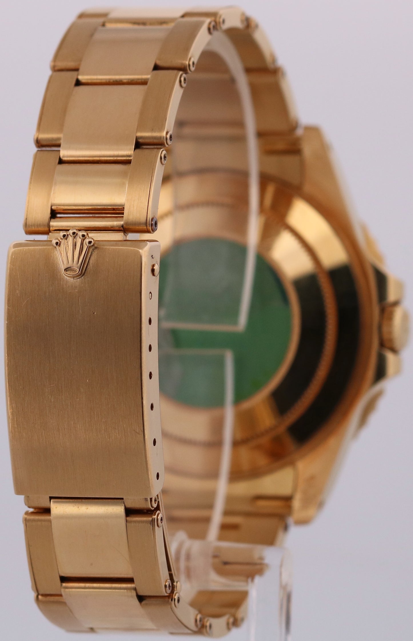 UNPOLISHED 1990 PAPERS Rolex GMT-Master II Black 40mm Yellow Gold 16718 BOX