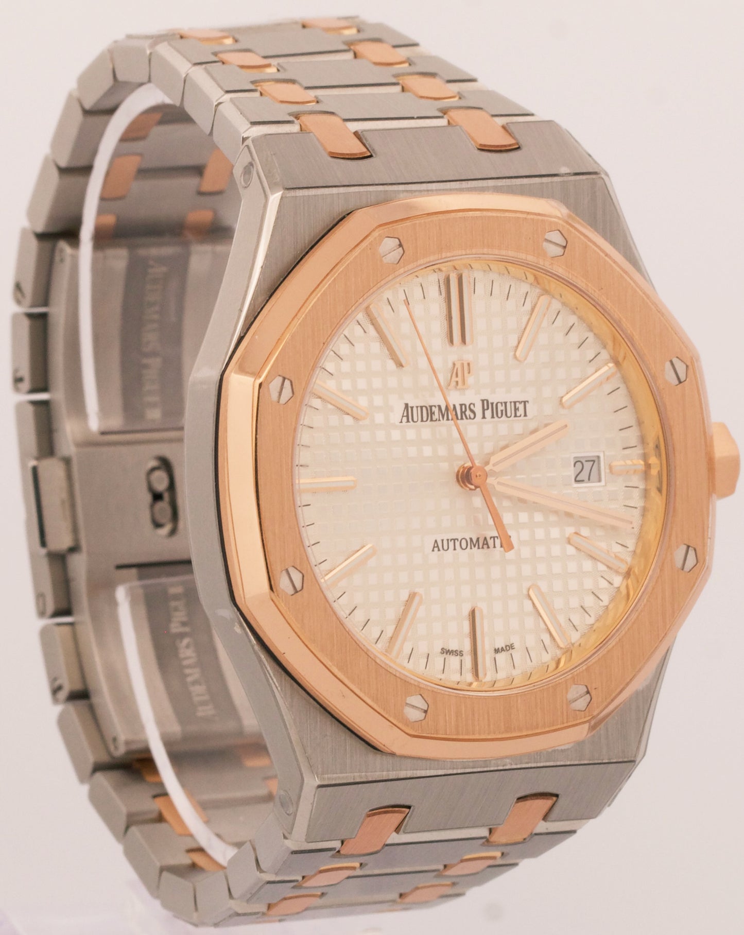 Audemars Piguet Royal Oak WHITE Steel 18K Gold 41mm 15400SR.OO.1220SR.01 BOX