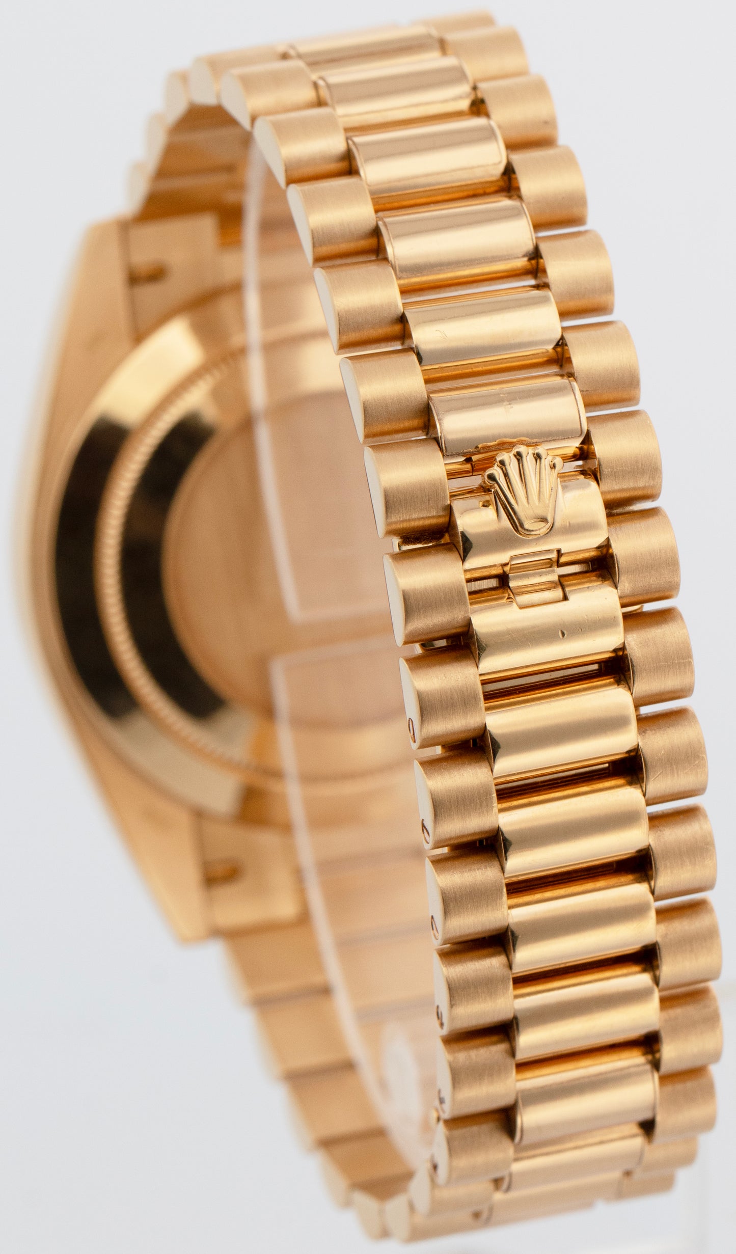 PAPERS Rolex Day-Date President 40mm WHITE ROMAN 18K Yellow Gold 228238 BOX