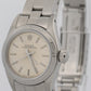 Ladies Rolex Oyster Perpetual PATINA SILVER Engine-Turned Steel 24mm Watch 67230