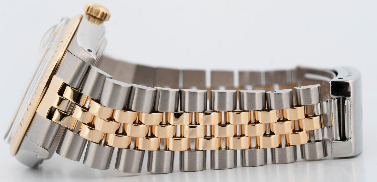 Rolex DateJust CHAMPAGNE Two-Tone 18K Yellow Gold Steel 36mm 16013 Watch