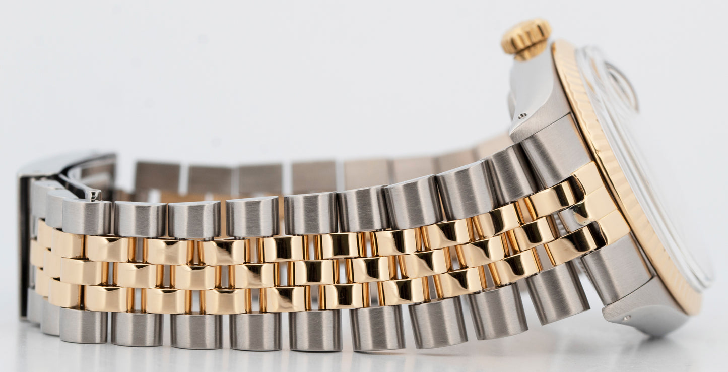 Rolex DateJust CHAMPAGNE Two-Tone 18K Yellow Gold Steel 36mm 16013 Watch