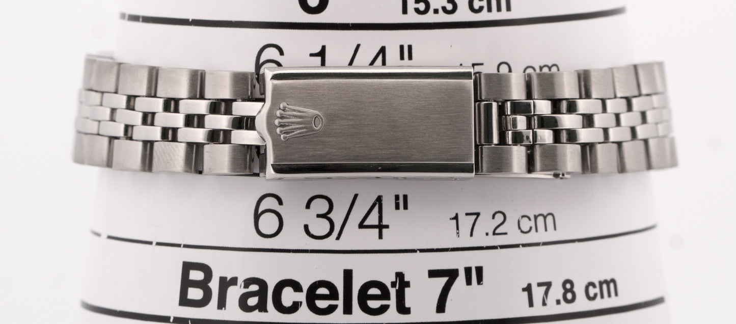 1975 Ladies Rolex Oyster Perpetual Date 26mm SILVER Stainless JUBILEE Watch 6916