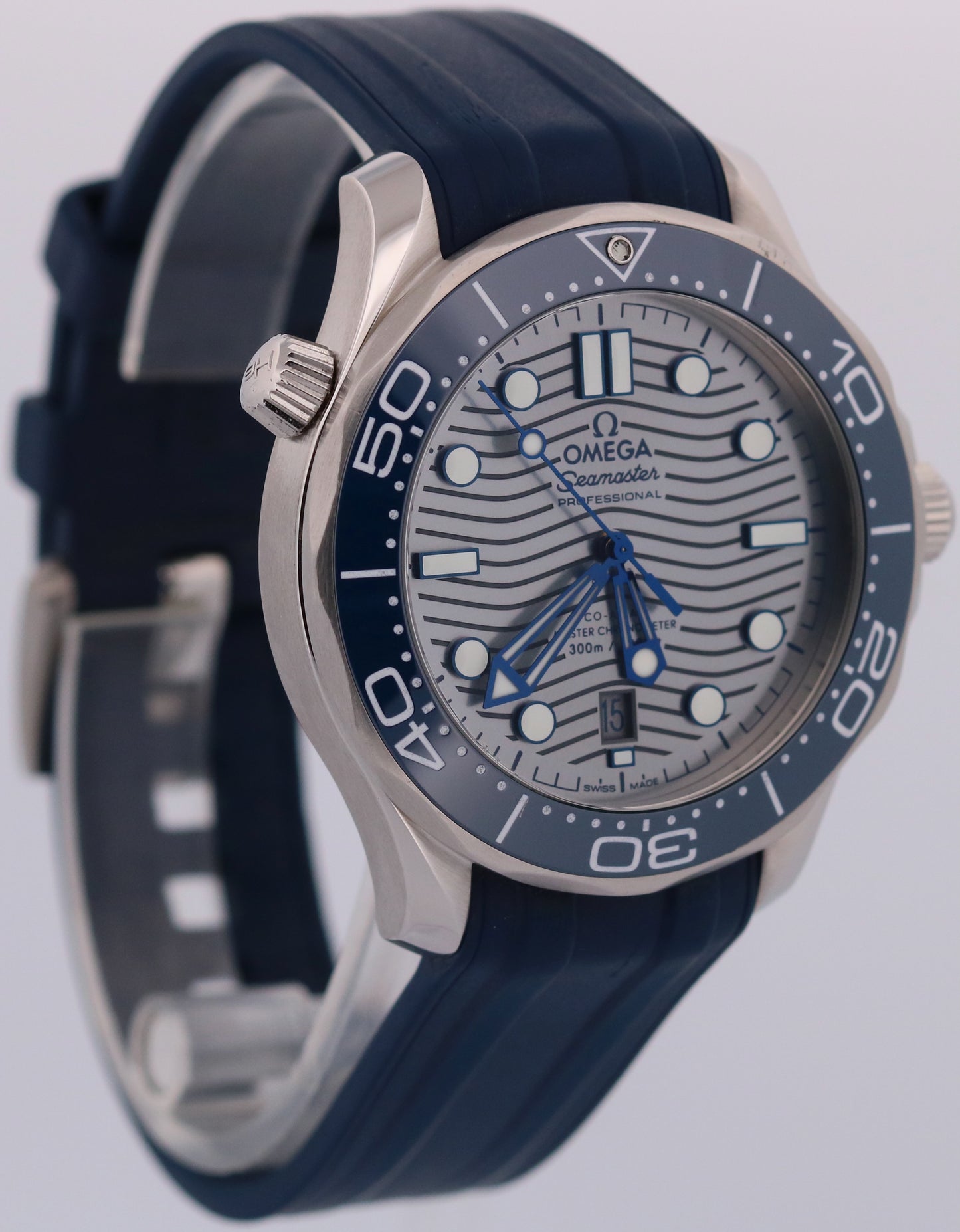 PAPERS Omega Seamaster Diver Steel BLUE GREY WAVE 42mm 210.32.42.20.06.001 BOX