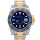 2010 PAPERS Rolex Submariner Date FLAT BLUE Two-Tone 40mm 116613 LB Watch BOX