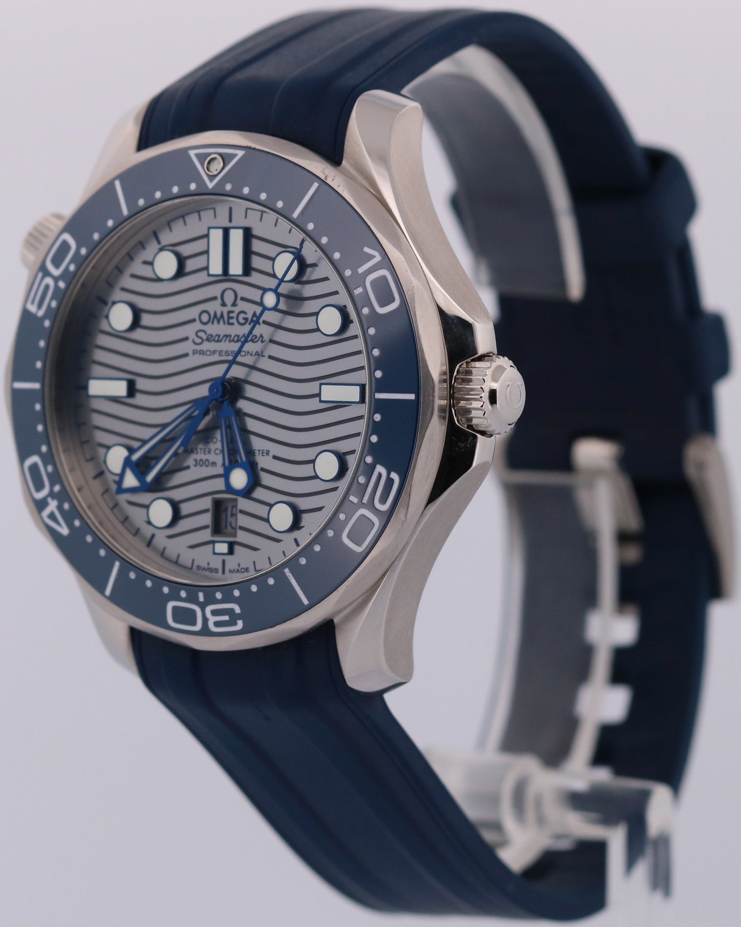PAPERS Omega Seamaster Diver Steel BLUE GREY WAVE 42mm 210.32.42.20.06.001 BOX