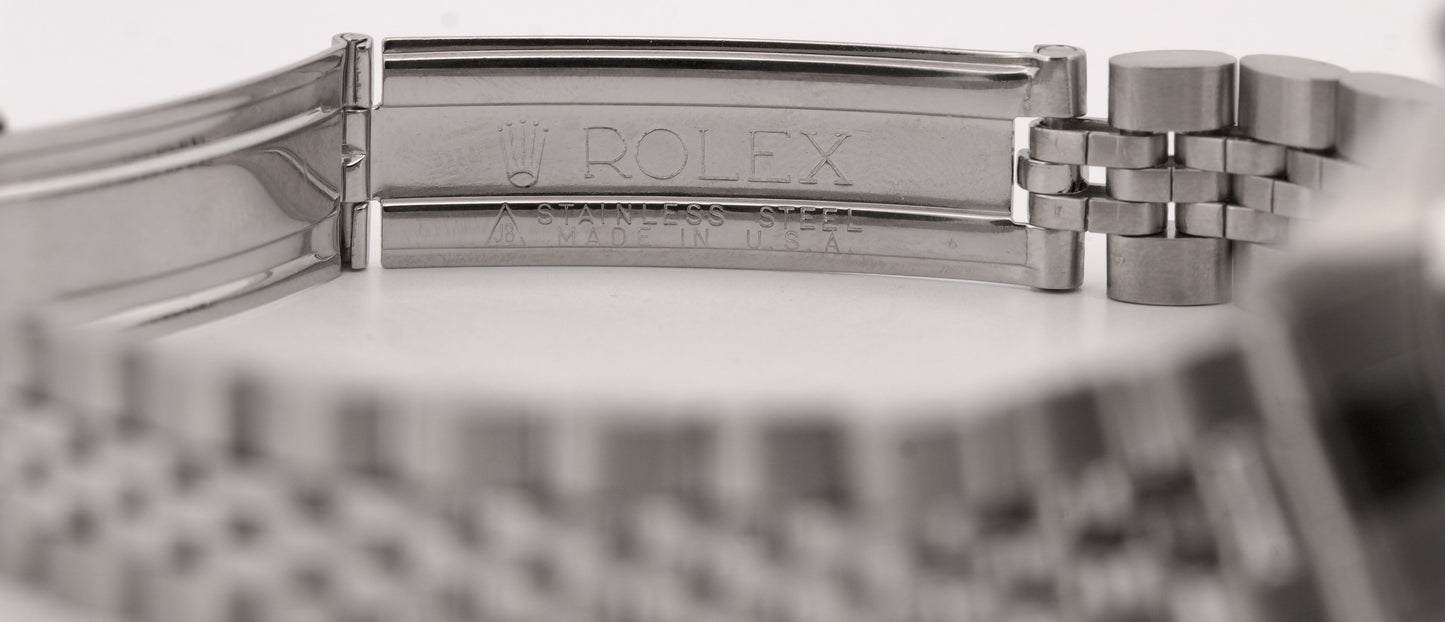 1975 Ladies Rolex Oyster Perpetual Date 26mm SILVER Stainless JUBILEE Watch 6916